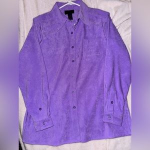 Size small purple Denim & Co long sleeve button up shirt.